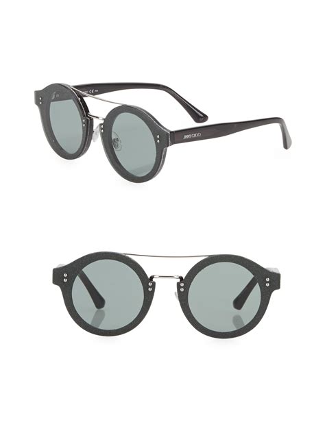 jimmy choo montie 64mm round sunglasses